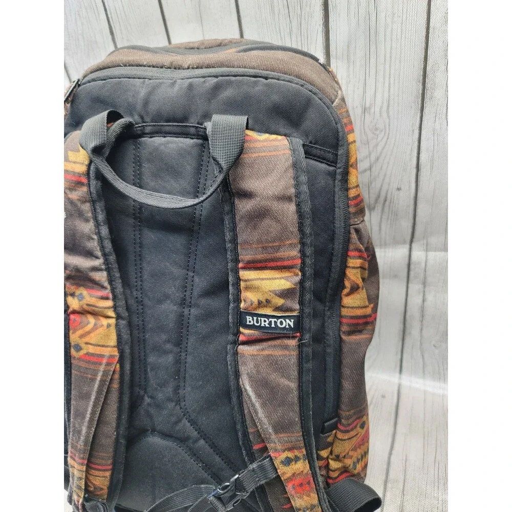 Burton Cadet Backpack Sierra Print Aztec Southwestern Tribal Canvas 30L Rare